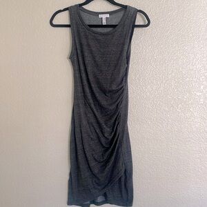 Leith Ruched Dress - Heather Charcoal Gray